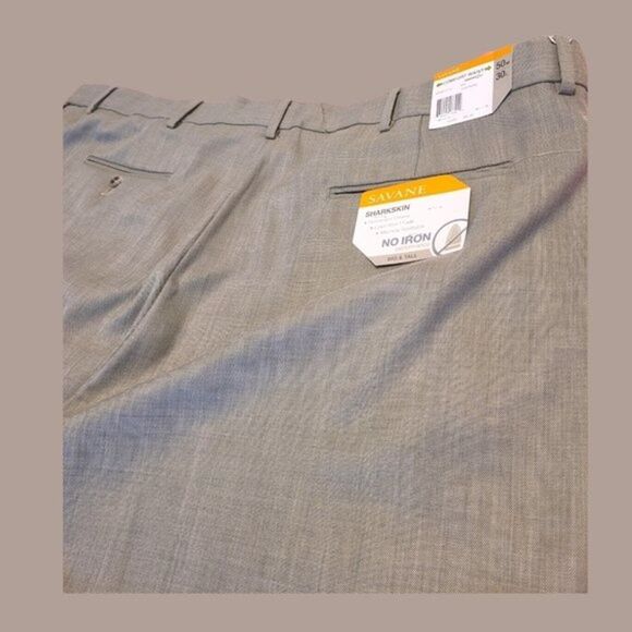 Savane Sharkskin Dress Slacks 50x30 - Picture 4 of 4